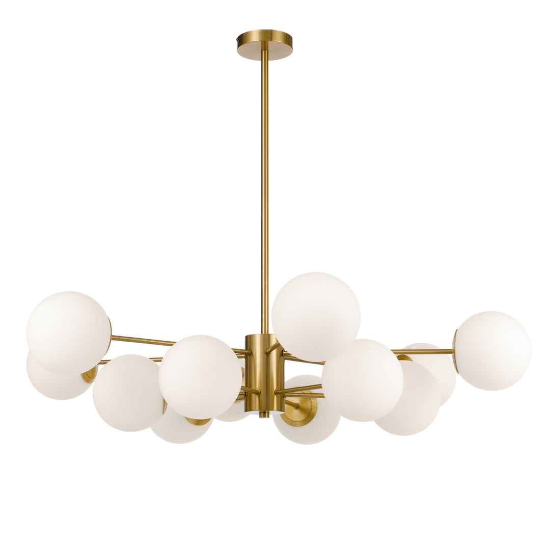 Telbix Marsten Gold Glass Pendant E27 | 12 Light