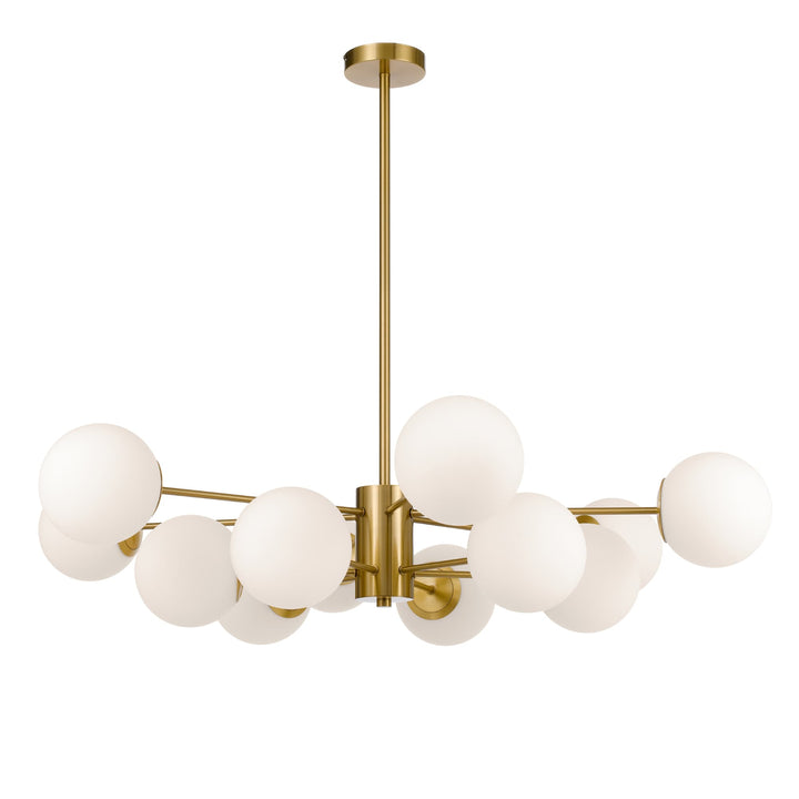 Telbix Marsten Gold Glass Pendant E27 | 12 Light
