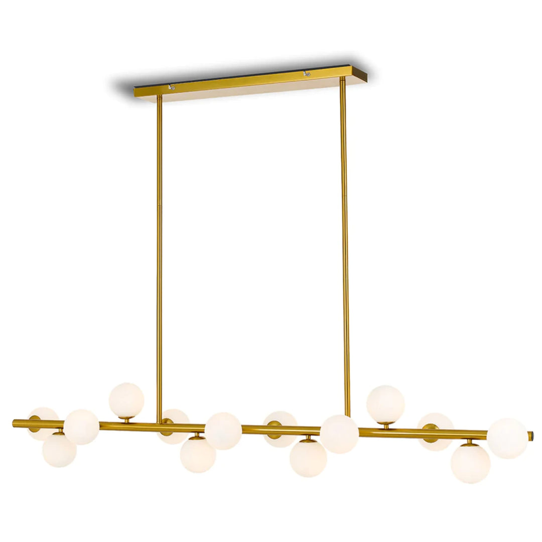 Telbix Moran 14 Light Medium Linear Pendant | Gold