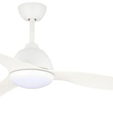 Fanco Breeze 48" AC Ceiling Fan with LED Light and Wall Control | White