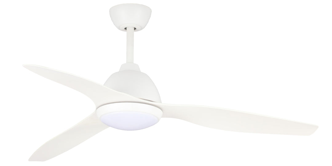 Fanco Breeze 48" AC Ceiling Fan with LED Light and Wall Control | White