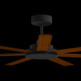 Calibo Alula 60" (1524mm) 7 Blade Indoor/Outdoor DC Ceiling Fan & Remote | Black & Koa