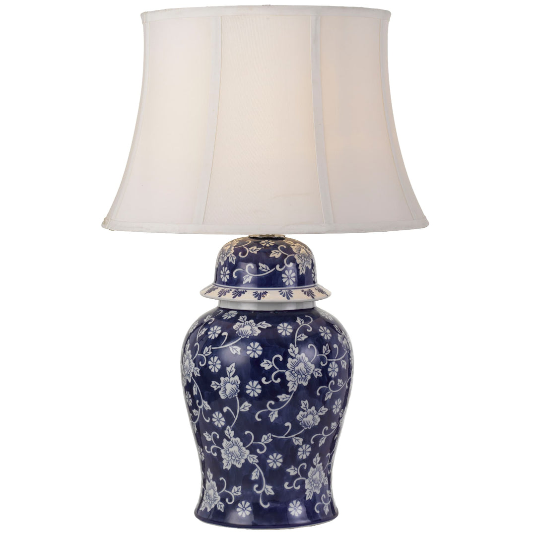 Telbix Iris Table Lamp | Blue and White