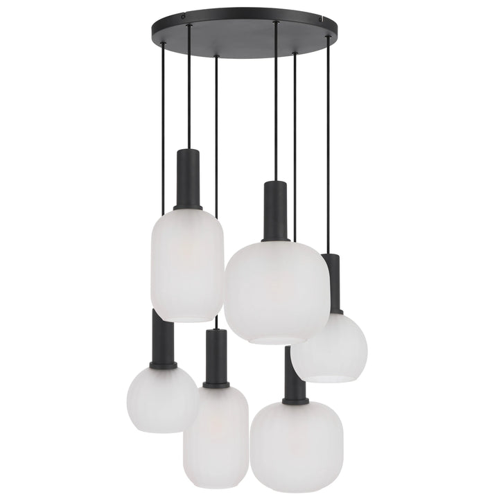 Telbix Aosta 6 Light Pendant Light | Black