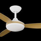 Calibo Condor 48" DC Smart Ceiling Fan with LED Light and Remote Control | White and Bamboo