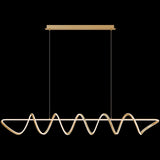 Calibo Bulbul Modern Spiral 2000mm LED Linear Pendant Light | Brass