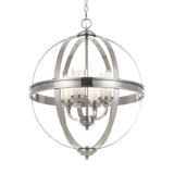 Bodum 4 Light Industrial Round Metal Pendant (E14) | Nickel
