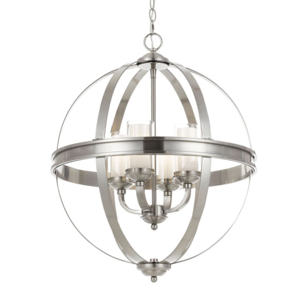 Bodum 4 Light Industrial Round Metal Pendant (E14) | Nickel