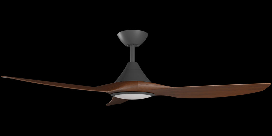 Calibo Smart CloudFan 52" (1300mm) ABS DC Ceiling Fan with 20W CCT LED Light and Remote | Black & Koa