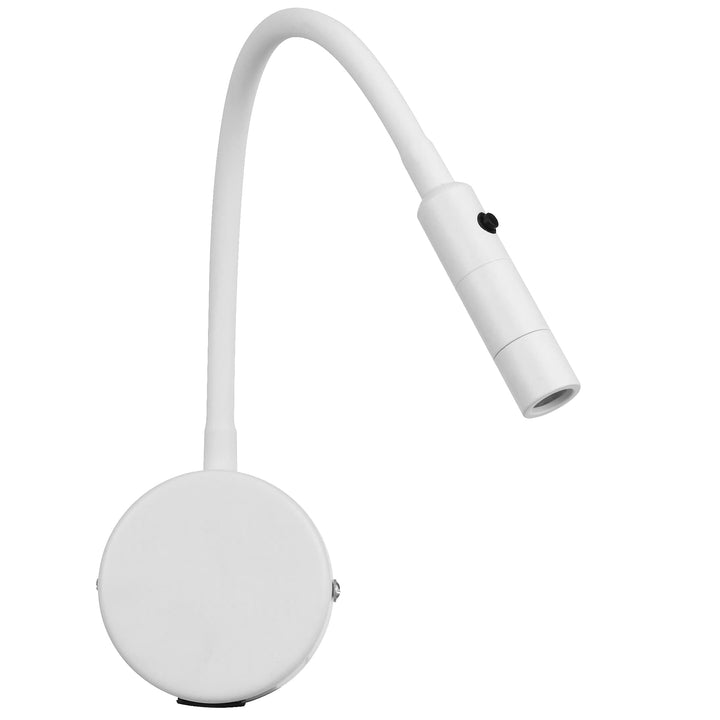 Telbix Solio Modern Minimalist Adjustable Tubular LED Wall Light | White