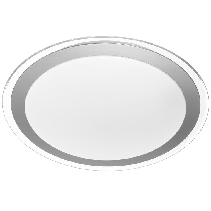 Telbix Astrid Medium Tricolour LED Oyster Light | Silver