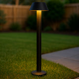 Telbix Pyrus Minimalist Black LED Outdoor Bollard Light in Refined Sand Finish | Black