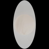Calibo Crest Alabaster Glass 120mm Orb Wall Light Oval Plate 300mm | White