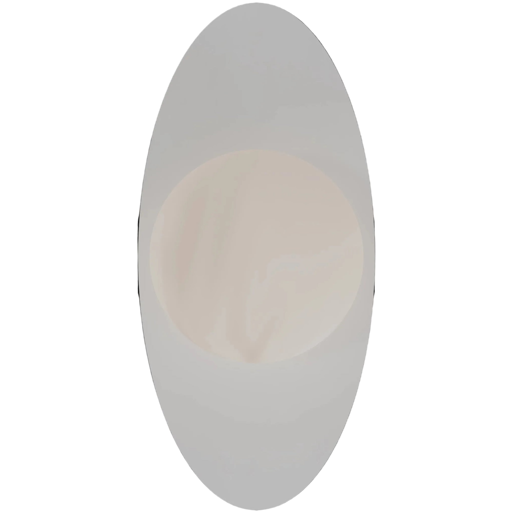Calibo Crest Alabaster Glass 120mm Orb Wall Light Oval Plate 300mm | White - Dubbo Lighting Centre