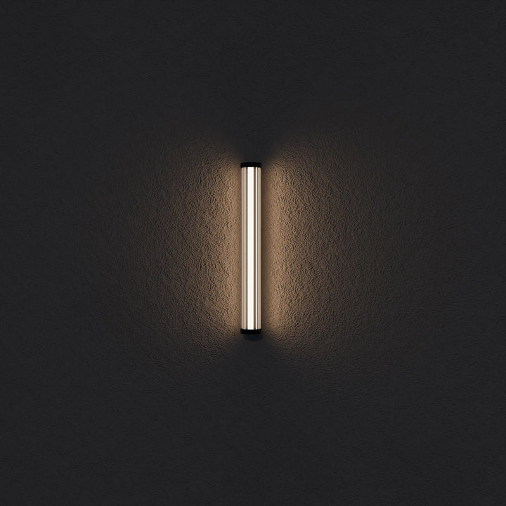 Calibo Junco Vertical Slimline Tubular 3CCT LED Exterior Wall Light | Small