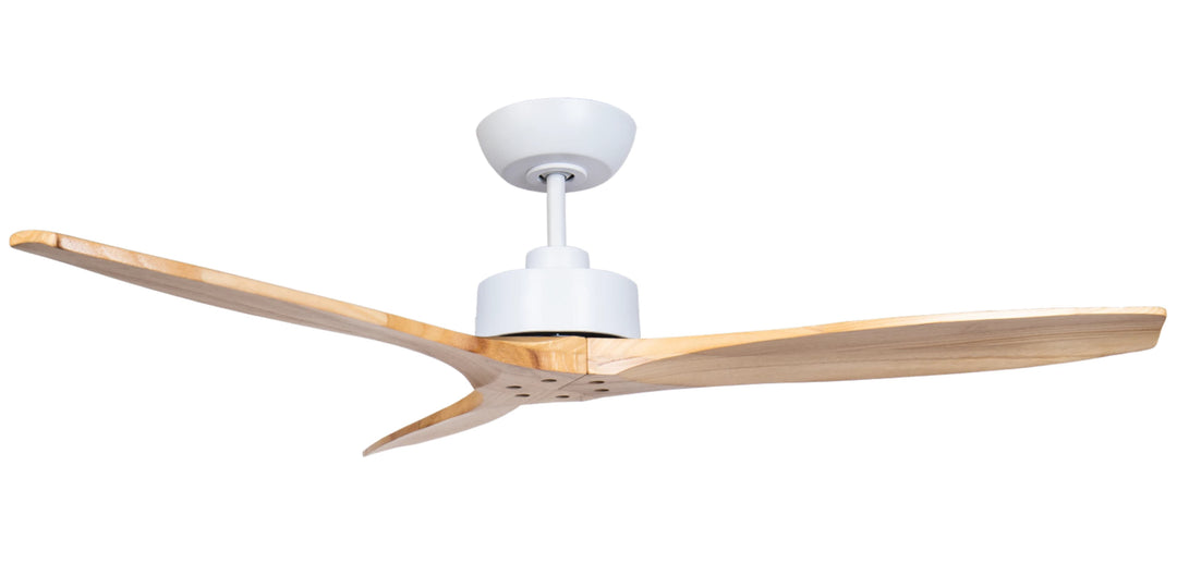 Fanco Wynd 54" DC Ceiling Fan with Remote | White and Natural