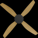 Calibo Vanga 52" DC Smart Ceiling Fan with Remote Control | Black and Bamboo