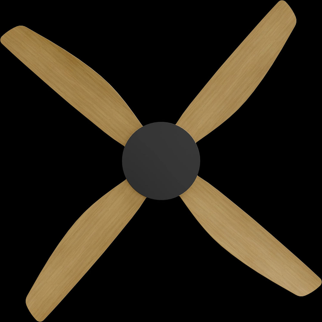 Calibo Vanga 52" DC Smart Ceiling Fan with Remote Control | Black and Bamboo