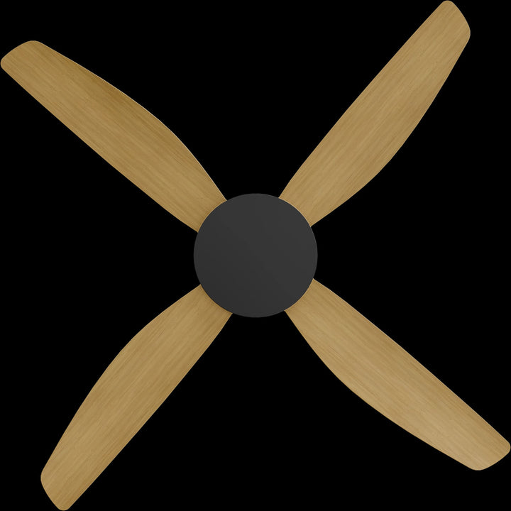 Calibo Vanga 52" DC Smart Ceiling Fan with Remote Control | Black and Bamboo