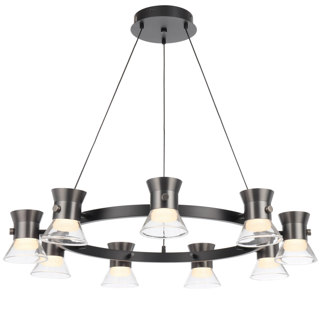 Telbix Tipico 9 Light LED Pendant Light | Gun Metal