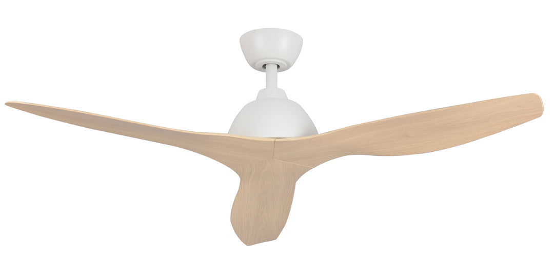 Fanco Breeze 48" AC Ceiling Fan with Wall Control | White and Beechwood