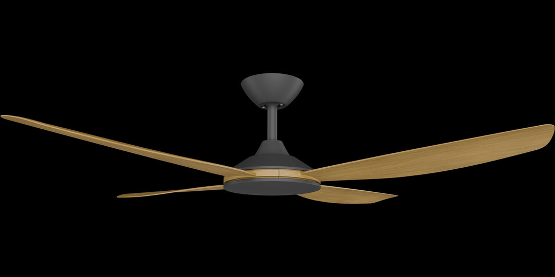Calibo Vanga 52" DC Smart Ceiling Fan with Remote Control | Black and Teak