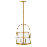 Hinkley Tournon 3 Light Glass Pendant (E12) | Heritage Brass