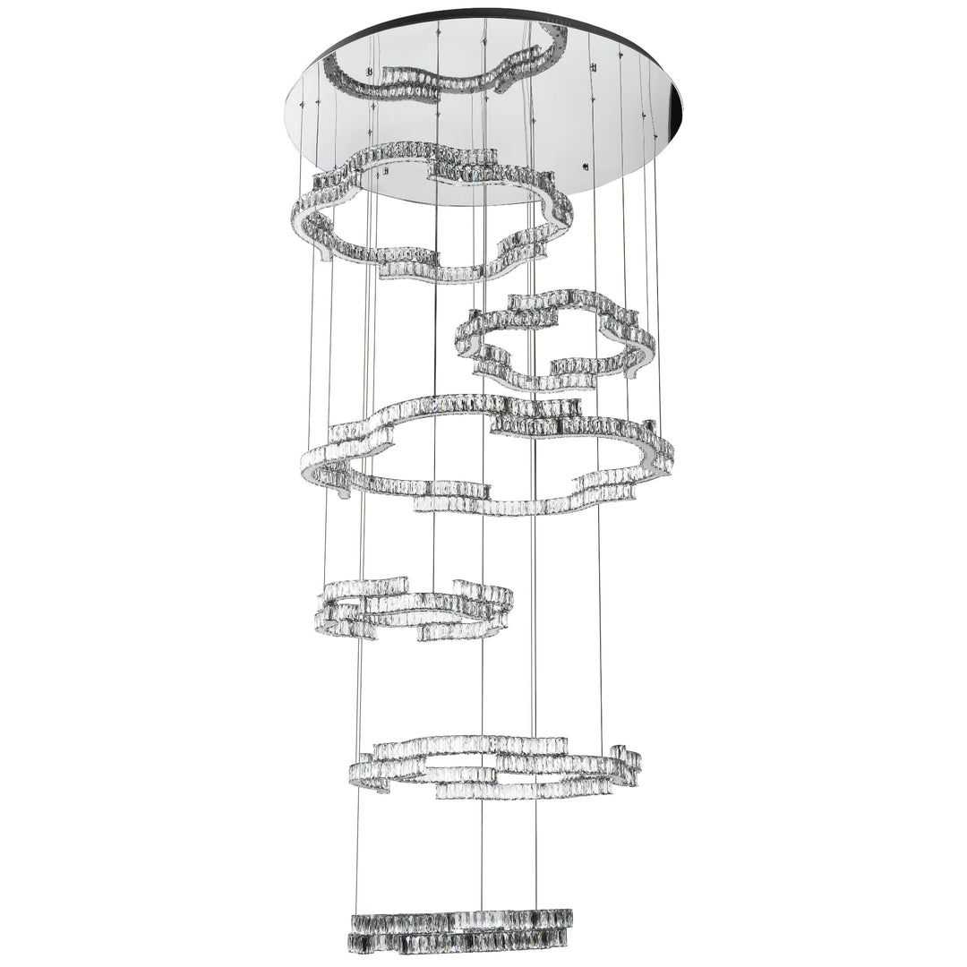 Telbix Jura 6 Tier Pendant Light | Chrome