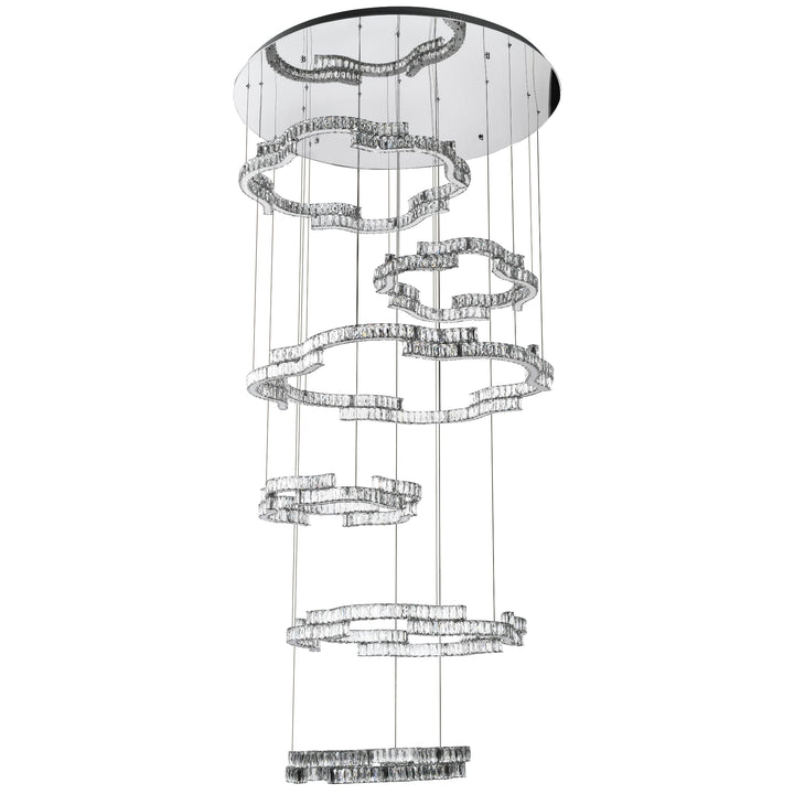 Telbix Jura 6 Tier Pendant Light | Chrome