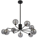 Telbix Black Felton 9 Light Pendant | Smoke