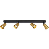 Telbix Alvey 4 Light Bar Spotlight | Gold & Black
