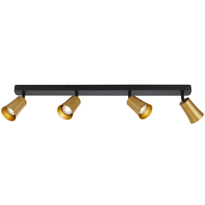 Telbix Alvey 4 Light Bar Spotlight | Gold & Black