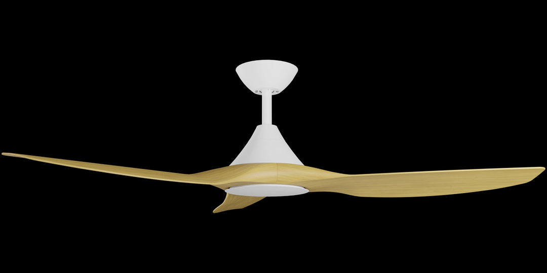 Calibo Smart CloudFan 52" (1300mm) ABS Energy Efficient DC Ceiling Fan and Remote | White & Bamboo
