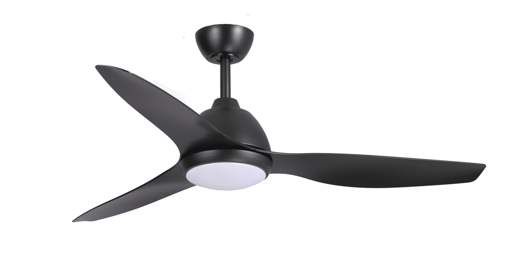 Fanco Breeze 52" AC Ceiling Fan With LED Light and Wall Control | Black