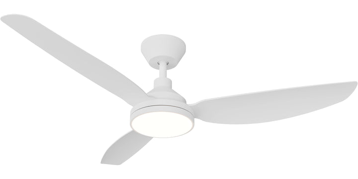 Calibo Sora 52" DC Ceiling Fan with LED Light, Wall Control and Remote | White