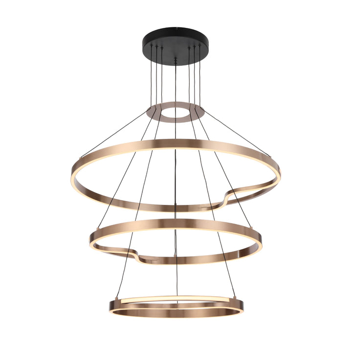 Telbix Ostrom 3 Tier Warm White LED Pendant | Coffee gold