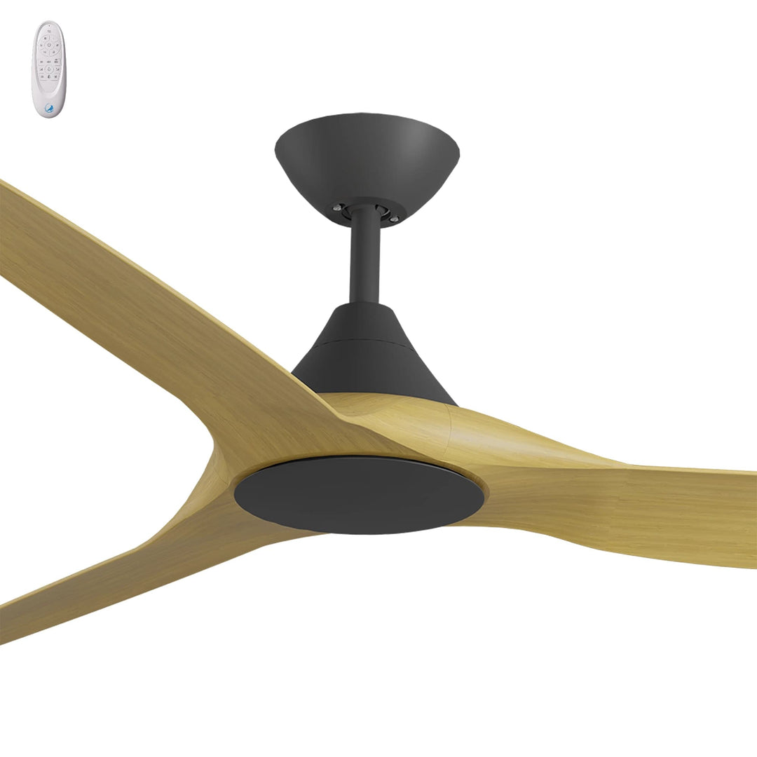 Calibo Smart CloudFan 60" (1520mm) ABS Energy Efficient DC Ceiling Fan and Remote | Black & Bamboo