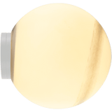 Calibo Crest Alabaster Glass 120mm Orb Wall Light | White