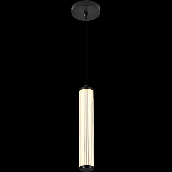 Calibo Charm Modern Fluted 1 Light Pendant | Black