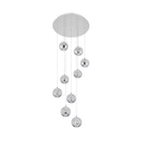 Telbix Segovia 9 Light LED Pendant | Chrome