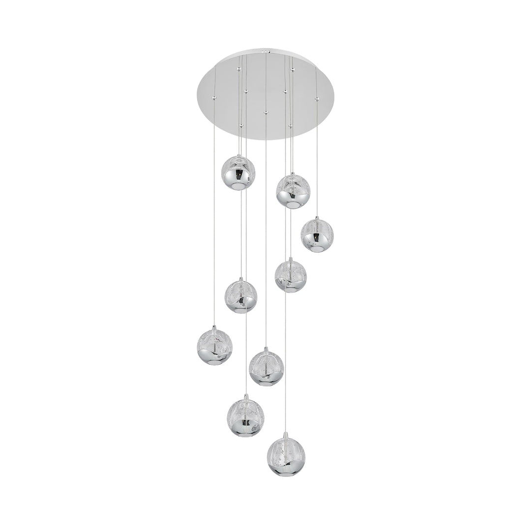 Telbix Segovia 9 Light LED Pendant | Chrome