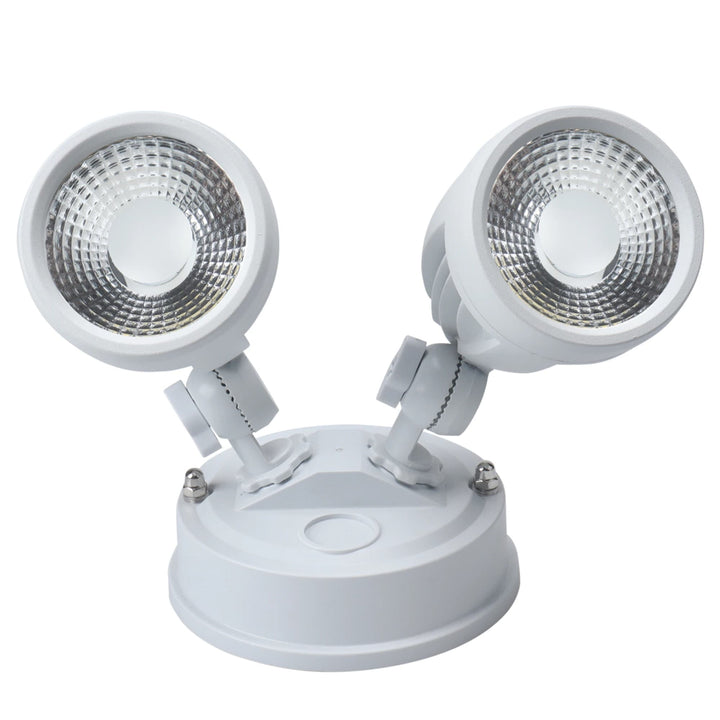 Telbix Illume Twin Exterior Security Spotlight | White