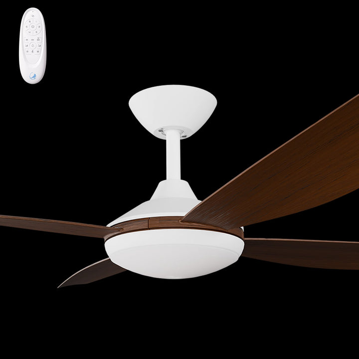 Calibo Vanga 56" DC Smart Ceiling Fan with LED Light and Remote Control | White and Koa