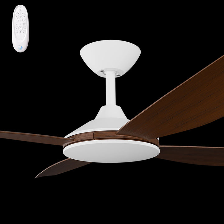 Calibo Vanga 52" DC Smart Ceiling Fan with Remote Control | White and Koa