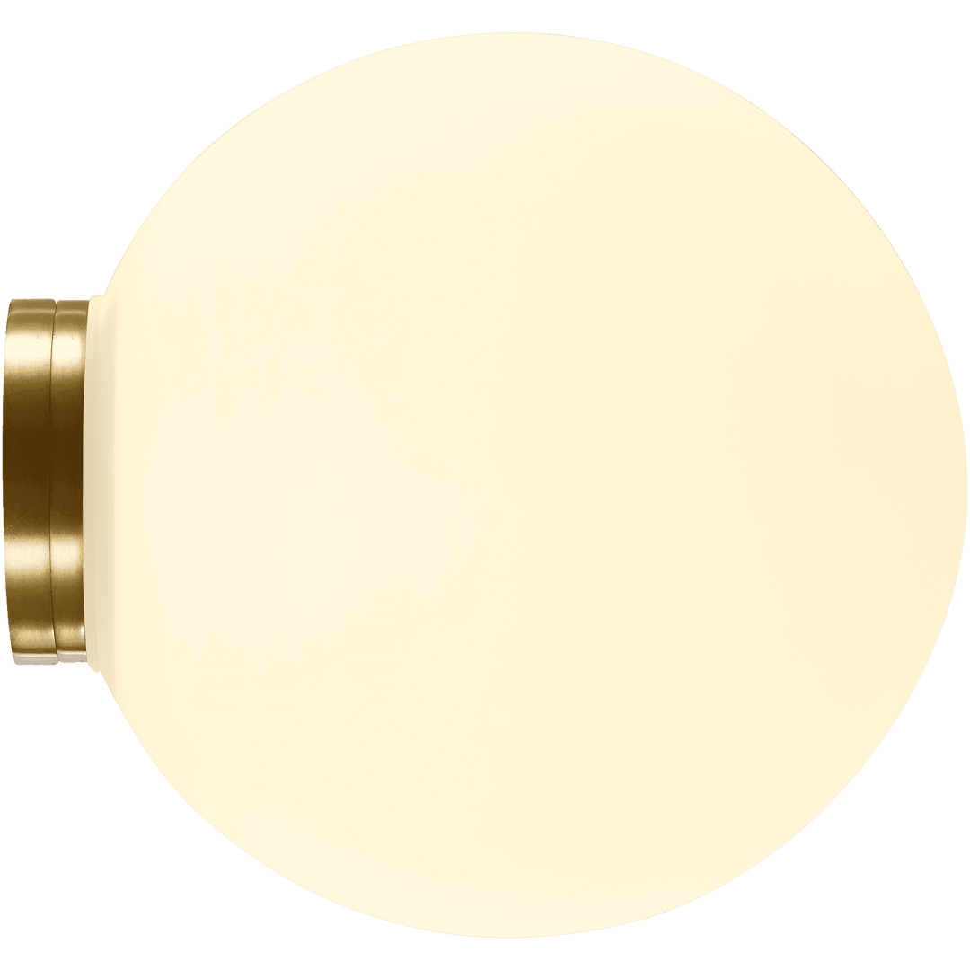 Calibo Crest Opal Glass 140mm Orb Wall Light | Brass