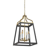 Telbix Monteal 4 Light Pendant | Black and Antique Gold