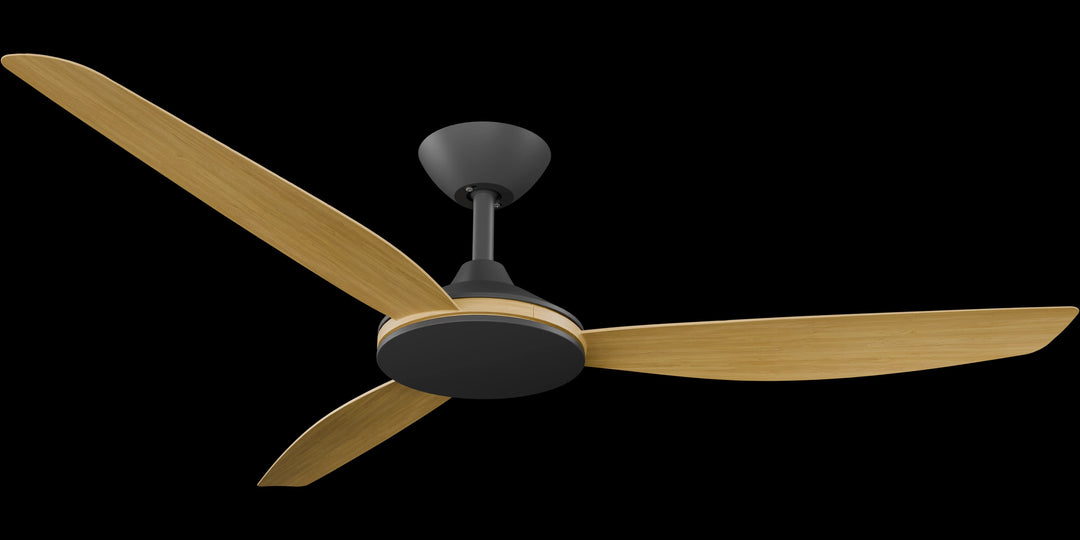 Calibo Condor 56" DC Smart Ceiling Fan with Remote Control | Black and Bamboo
