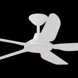 Calibo Storm 48" (1220mm) 5 Blade 18W Tricolour LED Light Indoor/Outdoor DC Ceiling Fan & Remote | White