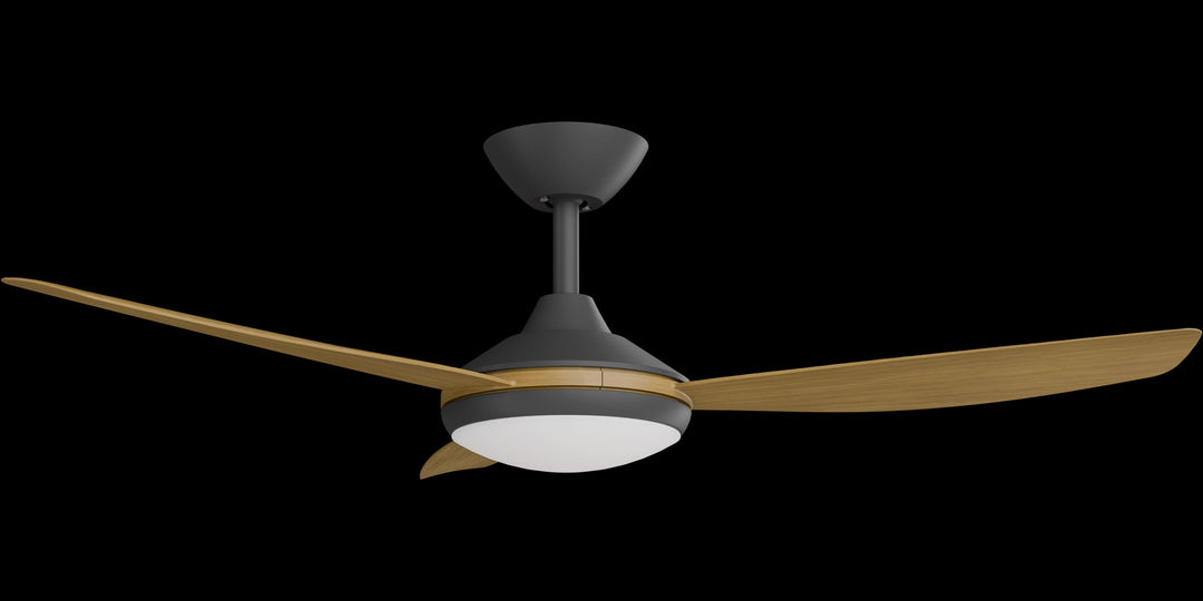 Calibo Condor 48" DC Smart Ceiling Fan with LED Light and Remote Control | Black and Teak
