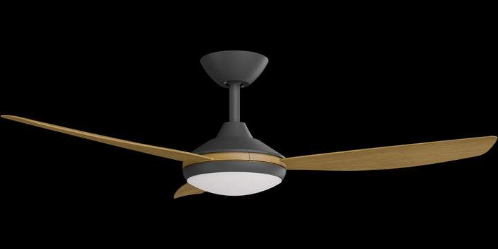 Calibo Condor 48" DC Smart Ceiling Fan with LED Light and Remote Control | Black and Teak